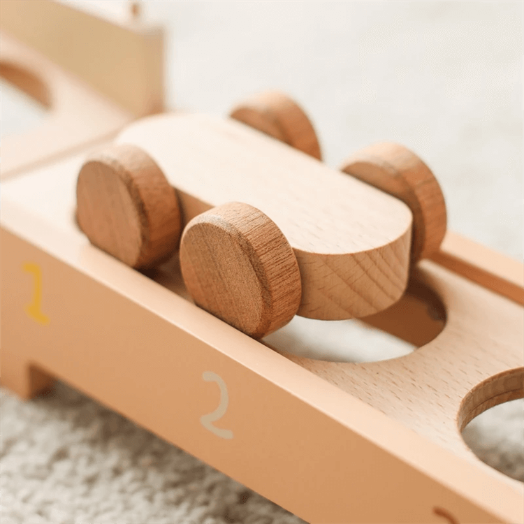 Wooden Knocking Running Ball Track Toy - iKids