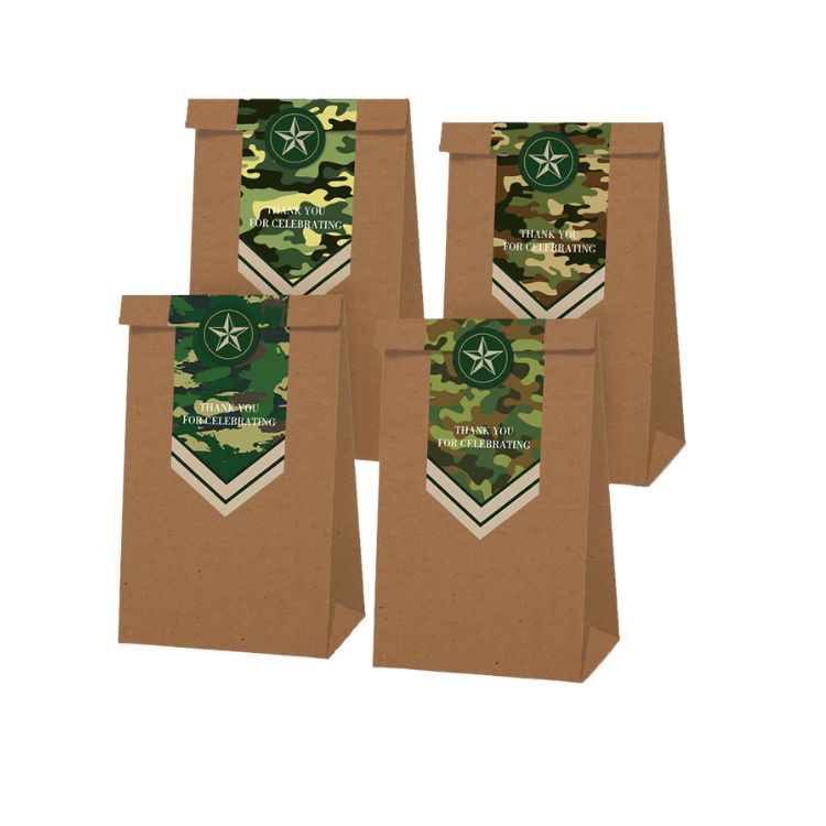 Paper Party Bag | Camo | 12 Pcs - iKids