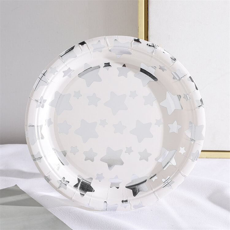 Party Paper Plate | Star Silver | 7"Set of 10 - iKids