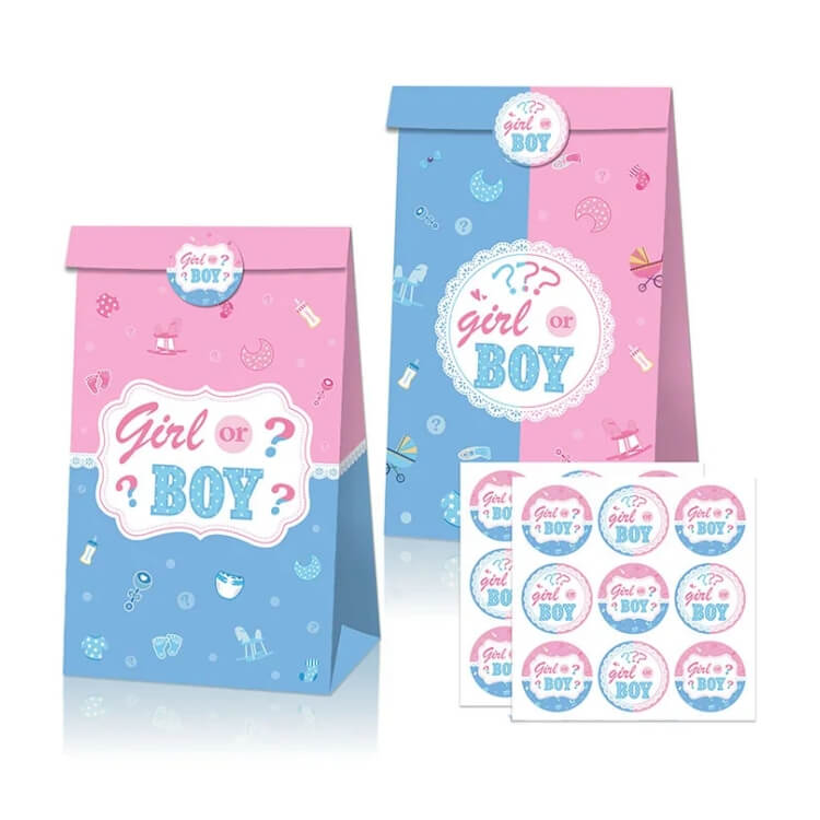 Gender Reveal 12 Pcs Paper Party Bag - iKids