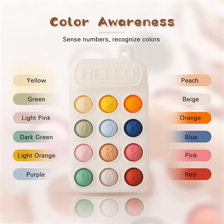 Beige Silicone Cell Phone Teether - iKids