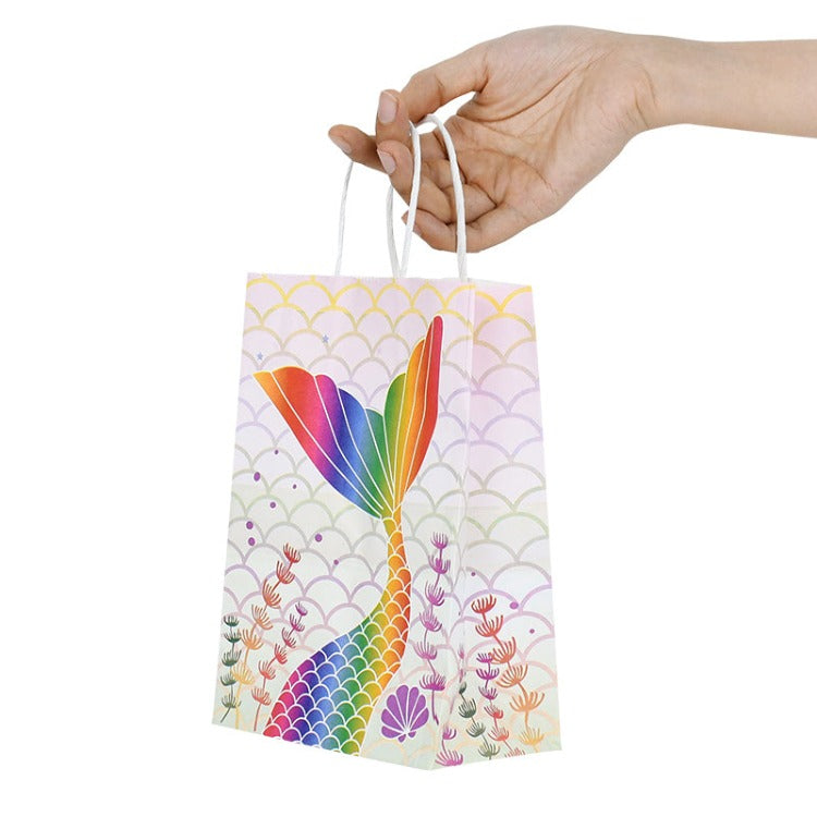 Kraft Paper Party Bag | Mermaid | 12 Pcs - iKids