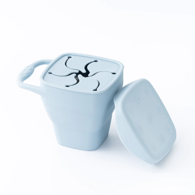 Silicone Foldable Snack Cup | Blue - iKids