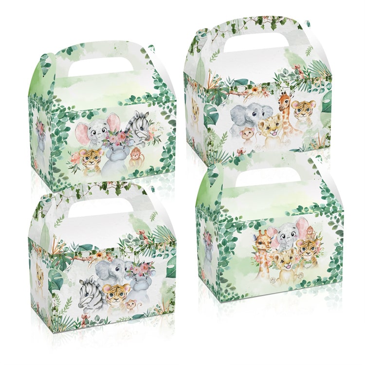 Jungle Safari Paper Party Box 12 Pcs Kids Animal-Lover Birthday
