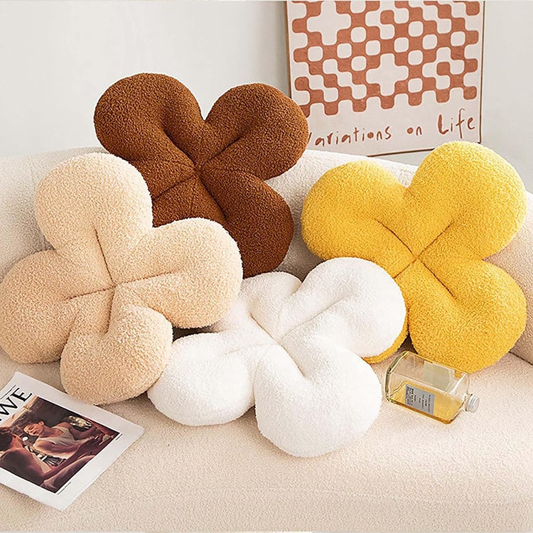Four Leaf Clover Cushion | Coffee - iKids