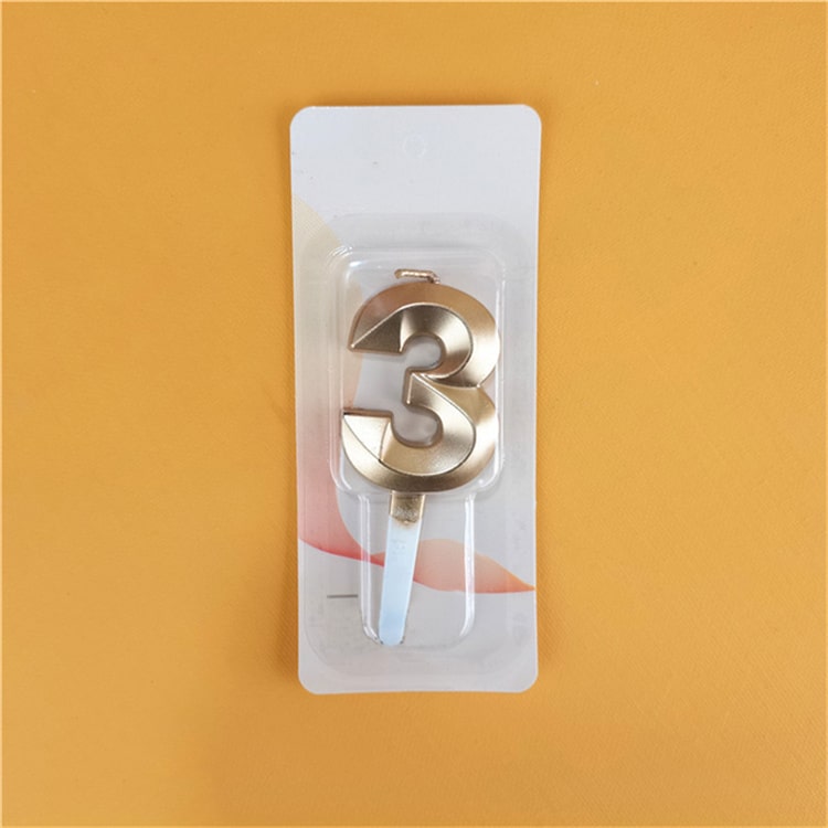 Golden Birthday Candle | Number 3 - iKids