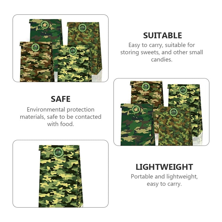 Paper Party Bag | Camouflage | 12 Pcs - iKids