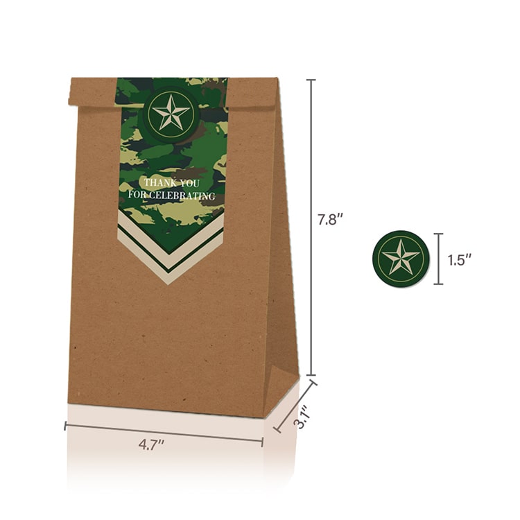 Paper Party Bag | Camo | 12 Pcs - iKids