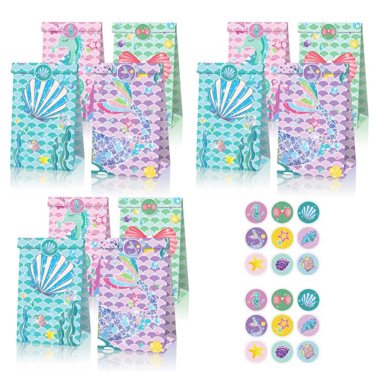 Paper Party Bag | Mermaid Under the Sea | 12 Pcs - iKids
