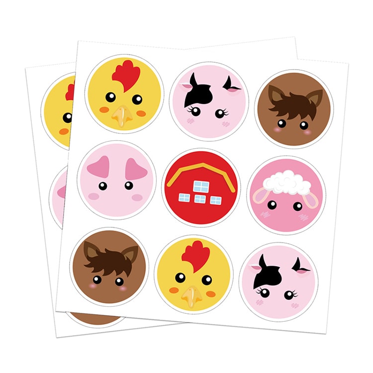Paper Party Bag | Cartoon Farm Animal | 12 Pcs - iKids