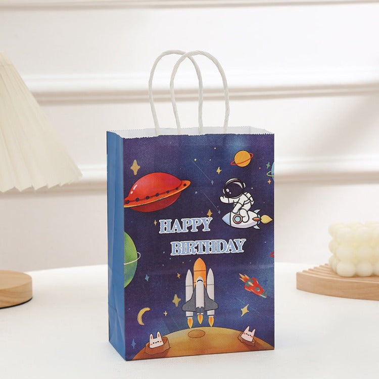 Kraft Paper Party Bag | Space | 12 Pcs - iKids