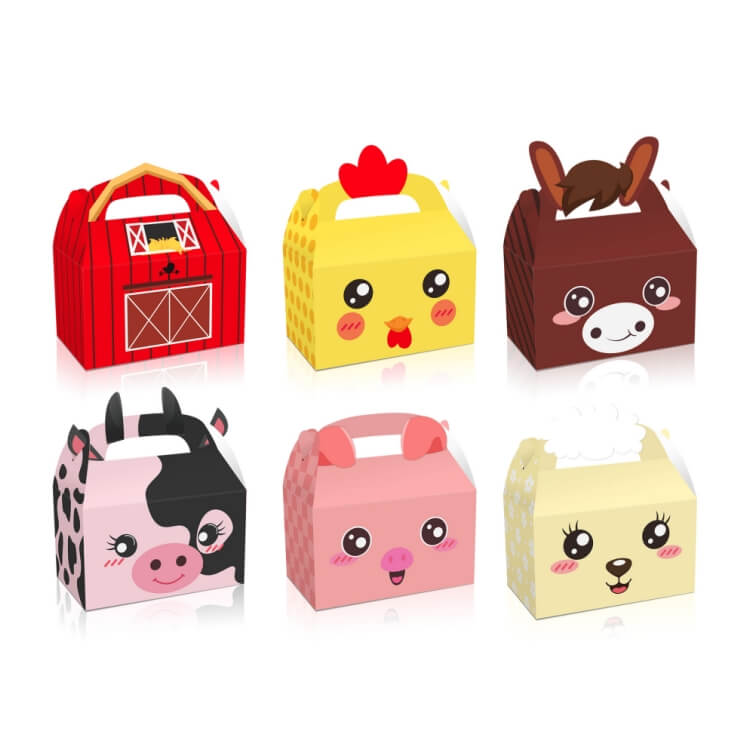 Farm Animal 12 Pcs Party Favor Box - iKids
