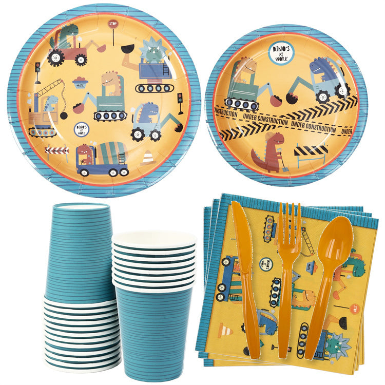 Party Tableware | Engineering Dinosaurs | 16 guests - iKids