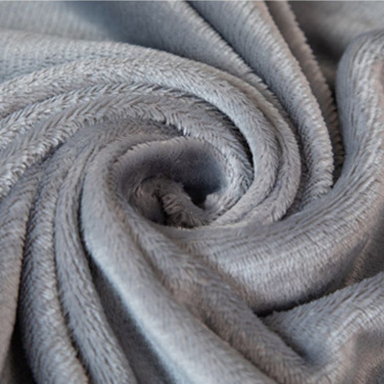 Candy Fluffy Lumbar Pillow & Blanket | Grey - iKids