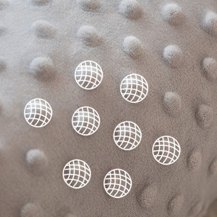 Candy Fluffy Lumbar Pillow & Blanket | Grey - iKids