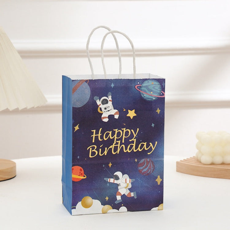 Kraft Paper Party Bag | Space | 12 Pcs - iKids