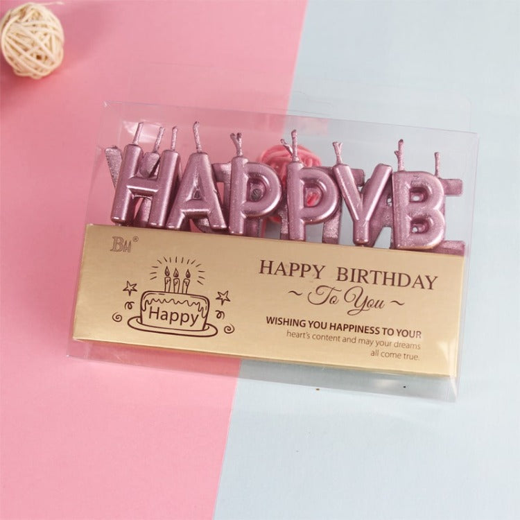 Pink Happy Birthday Candle Set - iKids