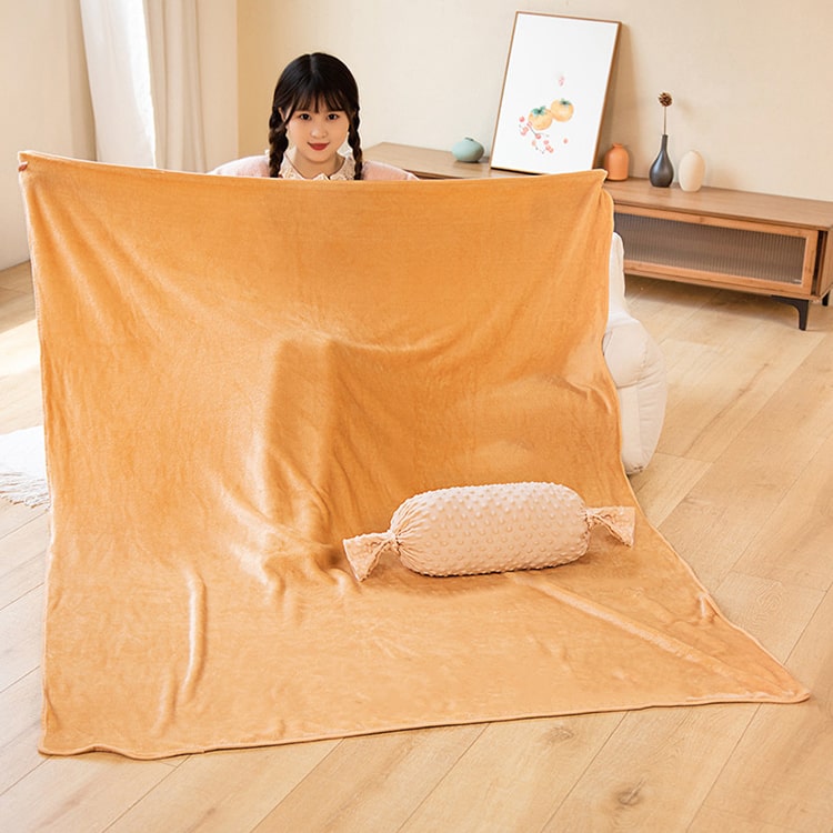 Candy Fluffy Lumbar Pillow & Blanket | Grey - iKids