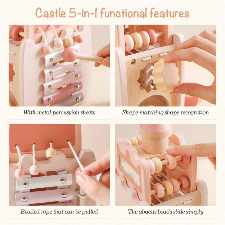 5 in 1 Wooden Castle Cognitive Box - iKids
