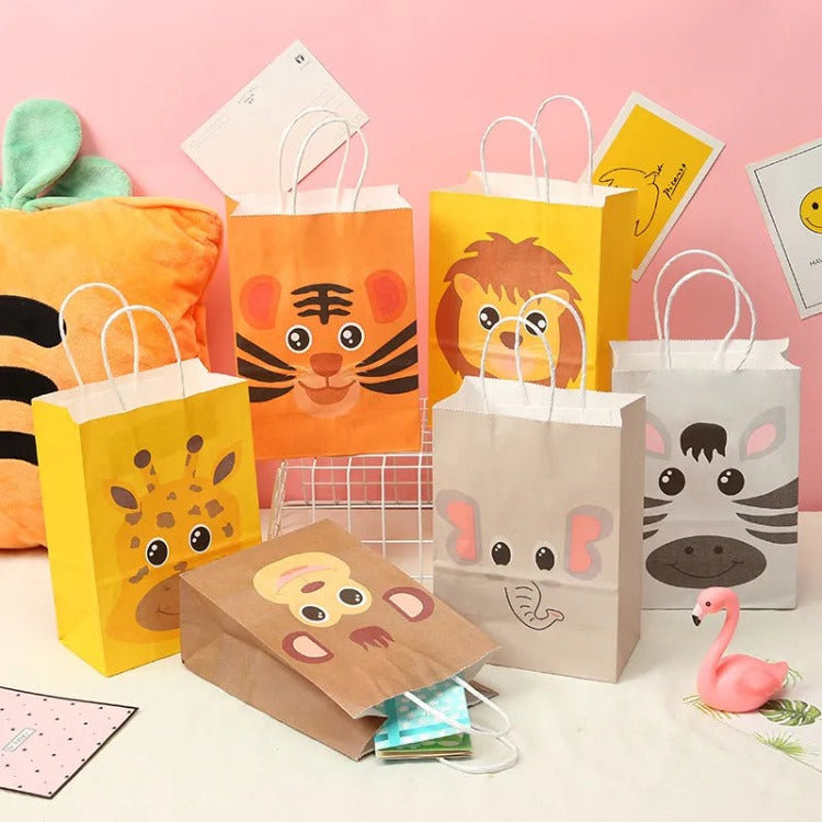Paper Party Bag | Jungle | 12 Pcs - iKids