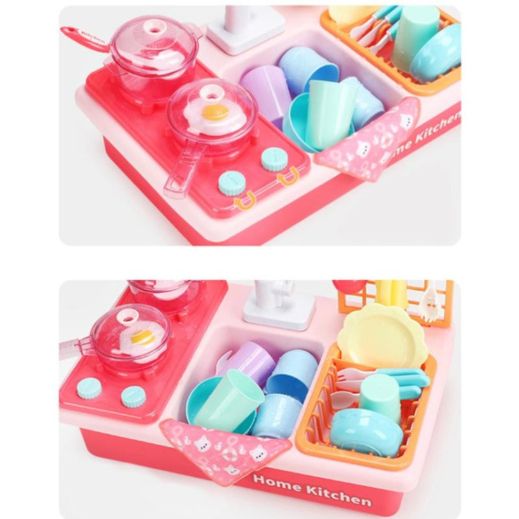 Kitchen Sink Toy with Stove Pink - iKids