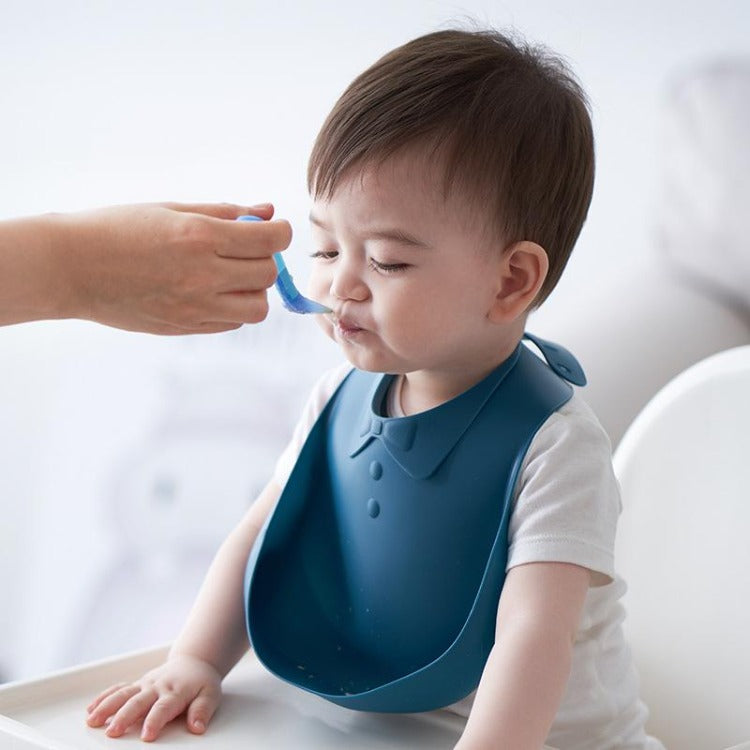 Bow Tie Silicone Bib Navy - iKids