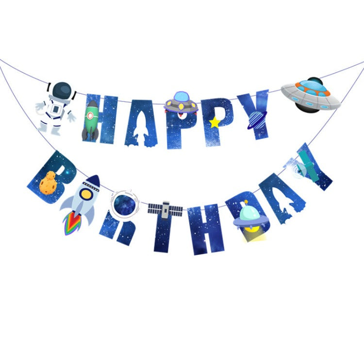 Space Happy Birthday Letter Paper Bunting Banner | SA Party Supply – iKids