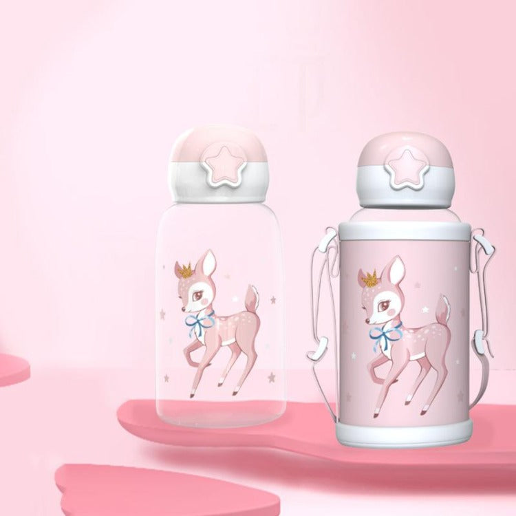 Pink Deer Water Bottle - iKids