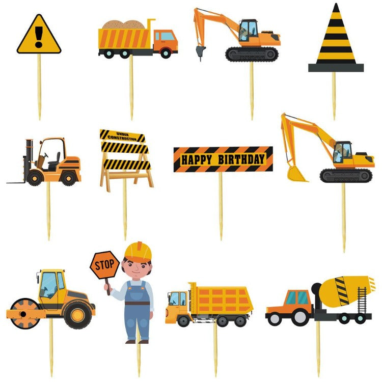 Construction Truck Cupcake Toppers - iKids