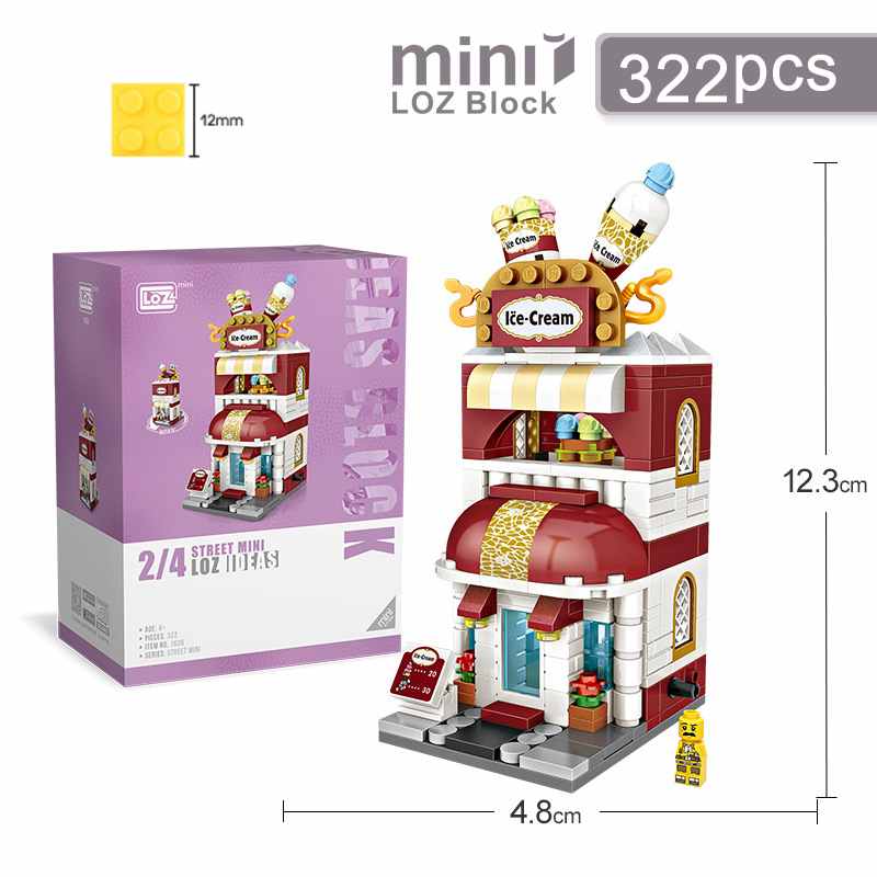 LOZ Mini Street Blocks | Ice Cream Shop - iKids