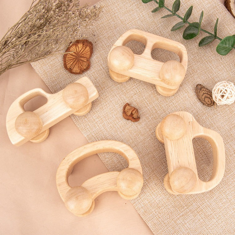 Wooden Push Toy | Retro Sports Car - iKids