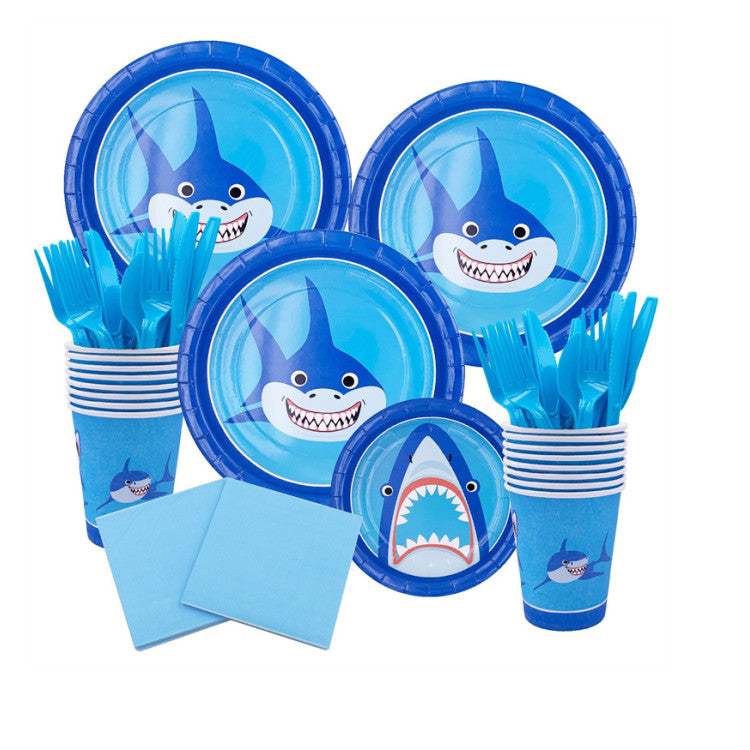Birthday Party Tableware | Baby Shark | 16 Guests - iKids