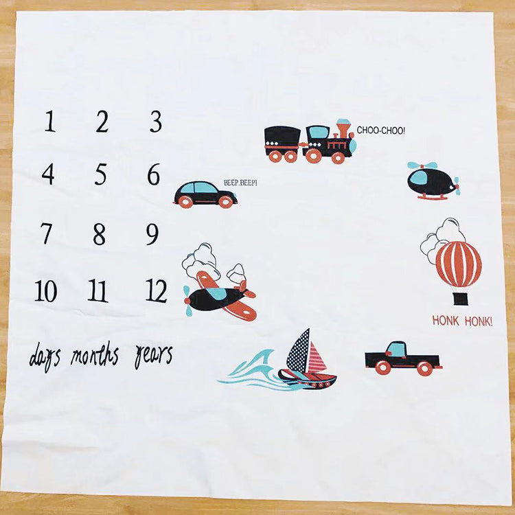 Baby Monthly Blanket Vehicle - iKids