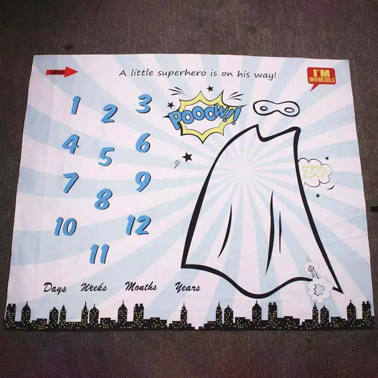 Baby Monthly Blanket Superhero - iKids