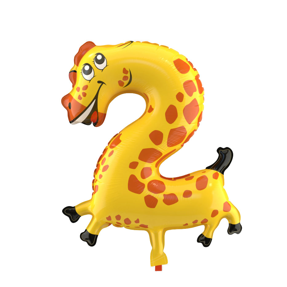 Animal Birthday Balloon | Number 2