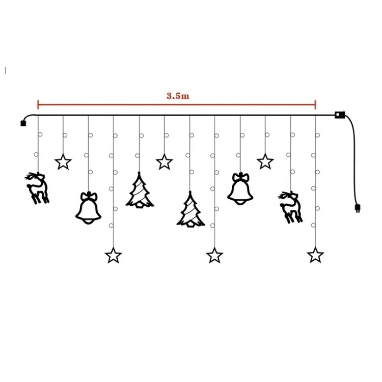 3.5m Curtain String Lights | Christmas Plug-In - iKids