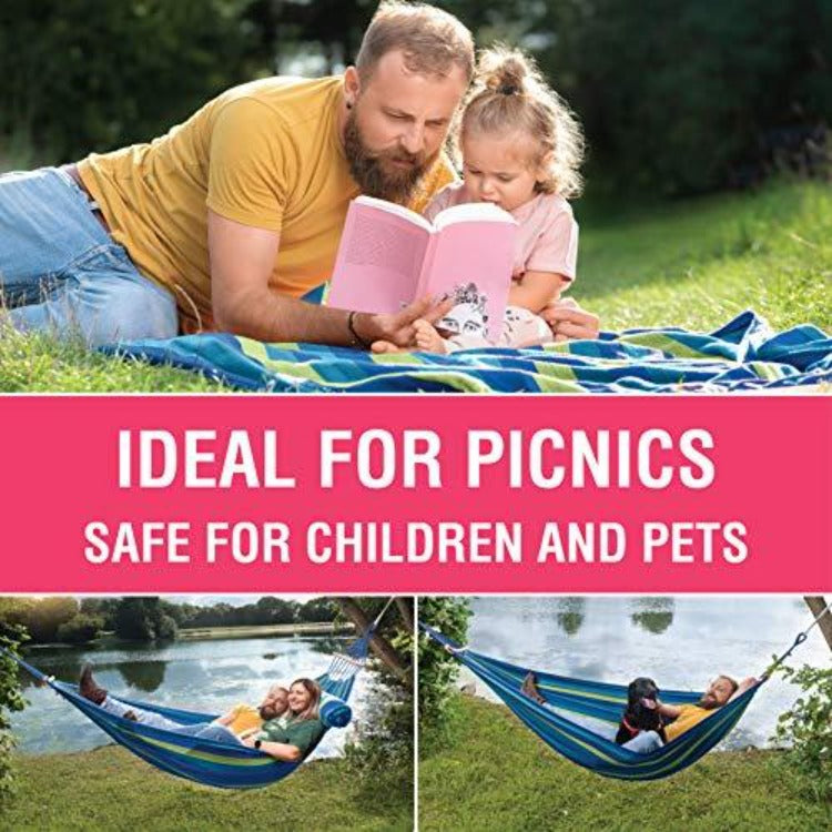 Double Size Cotton Hammock Blue - iKids