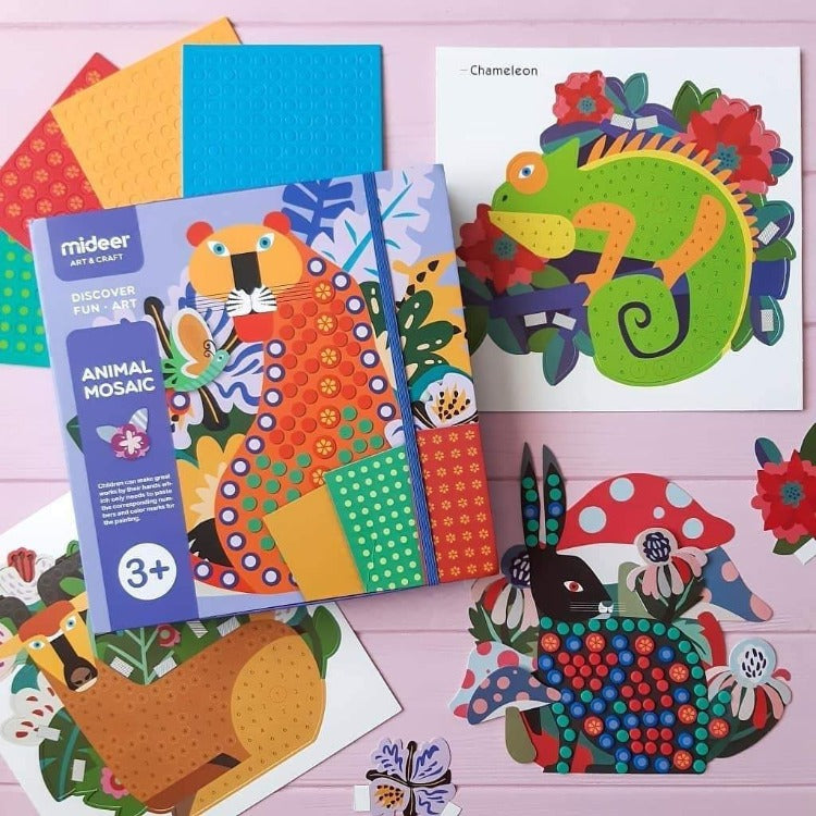 Animal Mosaic - Color by Number - iKids