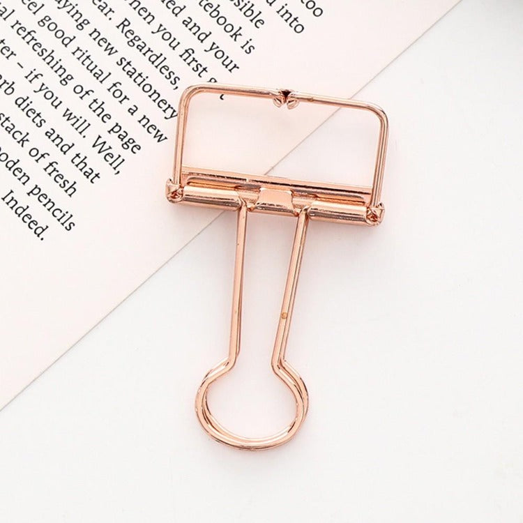 Office Hollow Binder Clip Rose Gold - iKids
