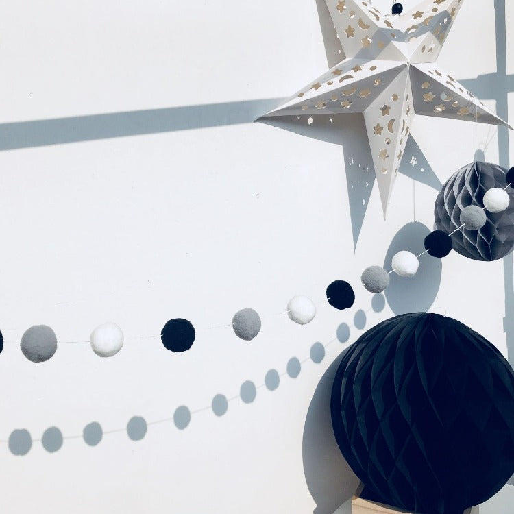 Felt Ball Garland | Grey - iKids