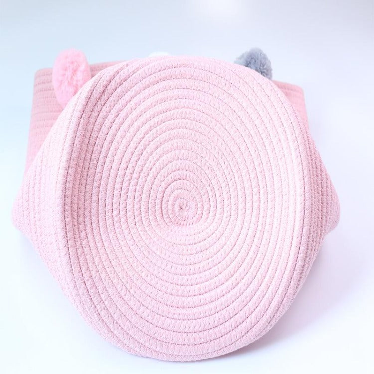 Cotton Rope Storage Basket Pink - iKids