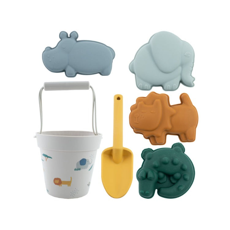 Animal Silicone Beach Bucket Toy Set Kids Outdoor Sand Toy Fun Play iKids