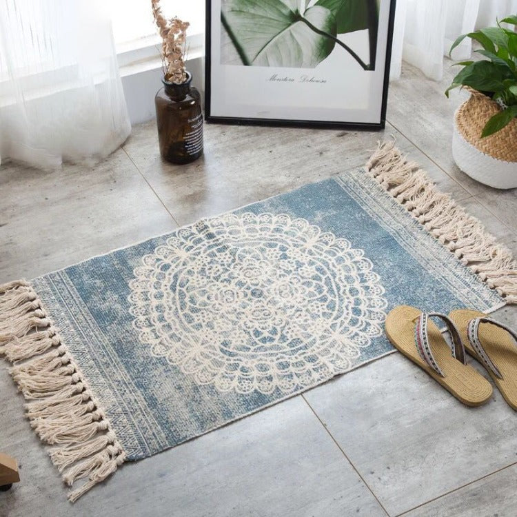 Bohemian Tassel Rug | Rectangle Cove - iKids