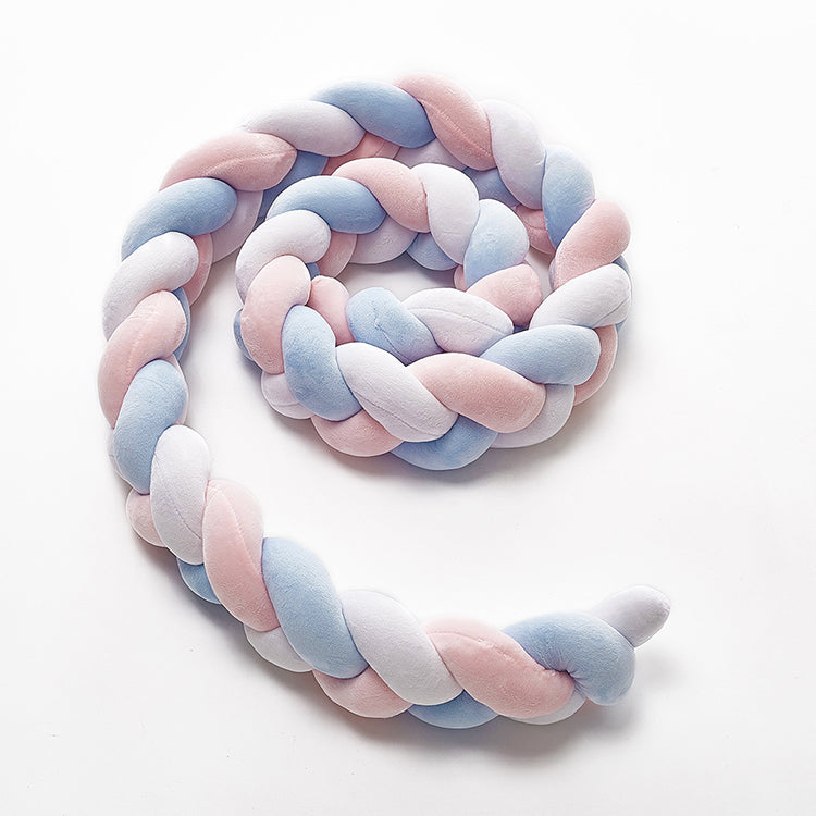 Knot Bumper Cushion White+Pink+Blue - iKids