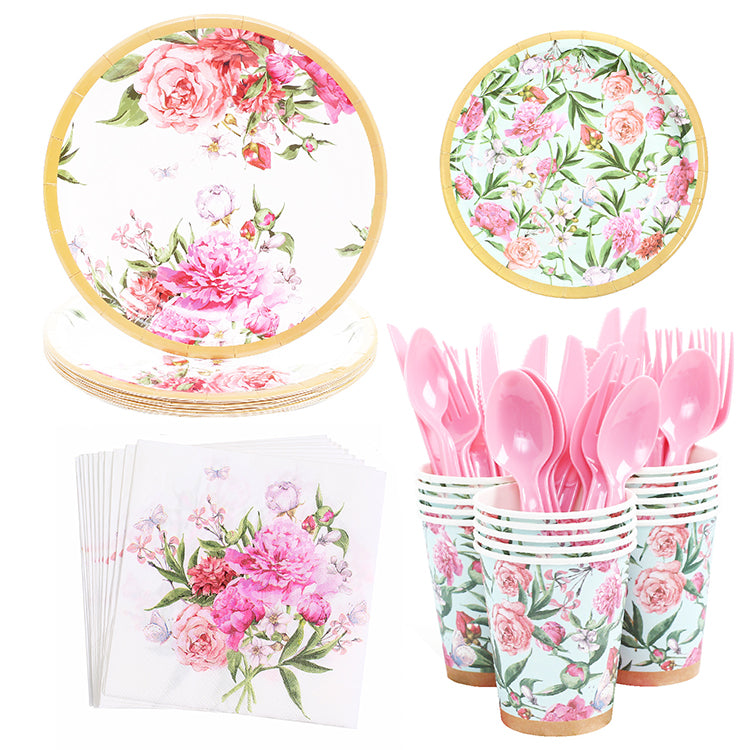 Birthday Party Tableware | Garden | 16 Guests - iKids