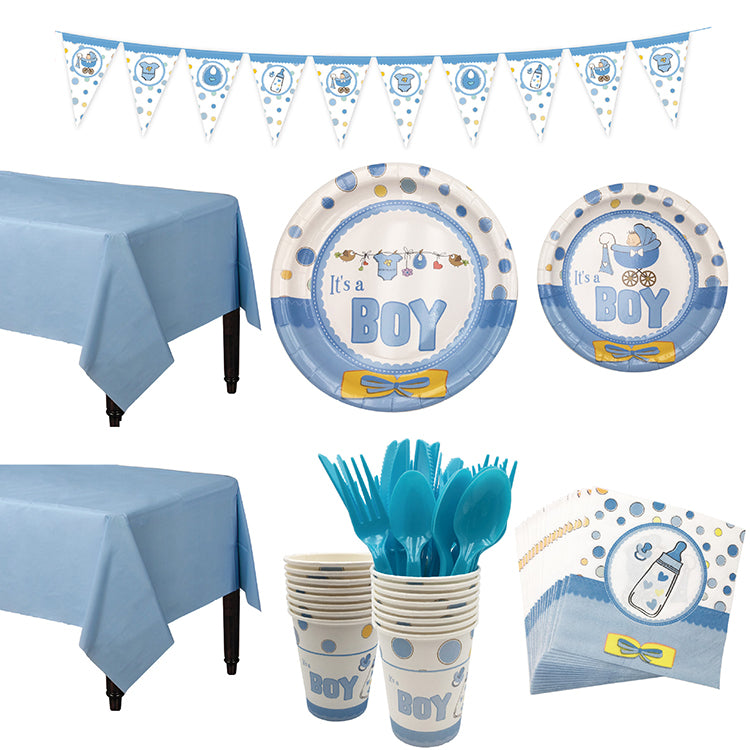 Baby Shower Tableware | It's a Boy | 16 Guests - iKids