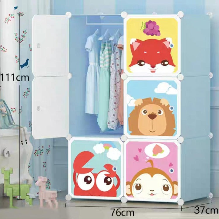 Creative Living Kids Portable Wardrobe Closet Blue - iKids