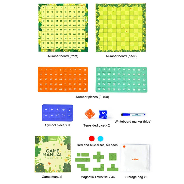 Mideer Magnetic Hundred Board Game - iKids