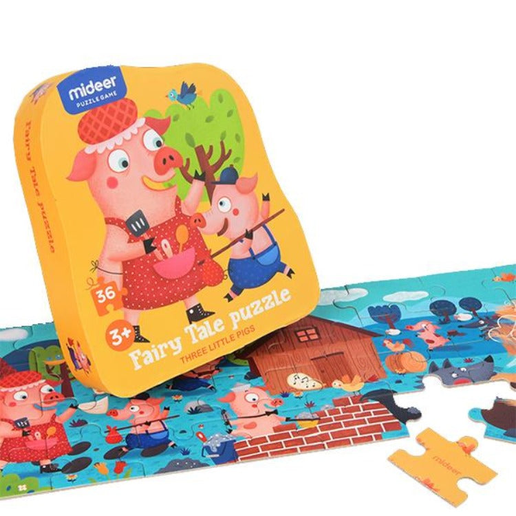 Fairy Tale Puzzle -  Three Little Pigs - iKids