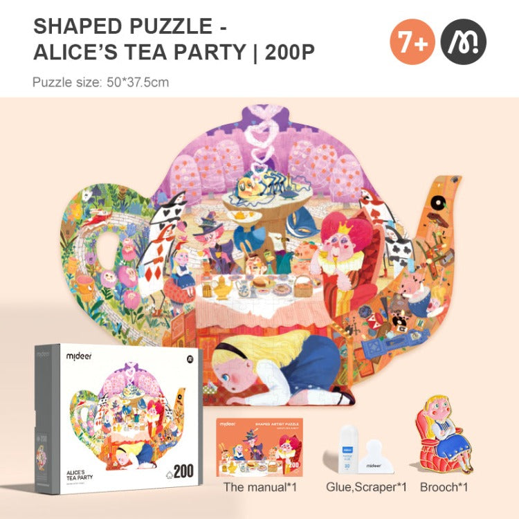 Mideer Artist Shaped Puzzle - Alice's Tea Party - iKids